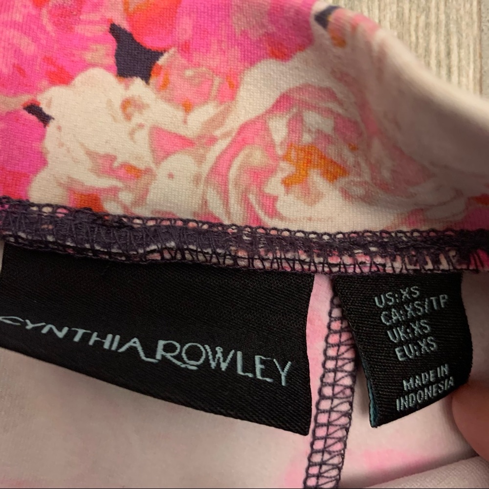 Cynthia Rowley pink floral skirt - Picture 3 of 7